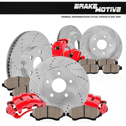 Front and rear calipers &amp; rotors &amp; pads 1999 2000 2001 2002 ford mustang base gt