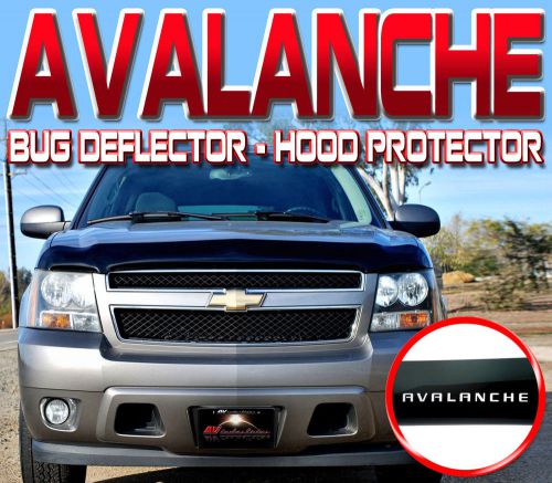 2007-2013 avalanche rock stone bug deflector with logo windshield hood protector