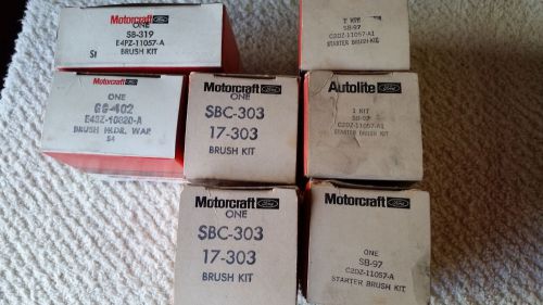 Lot #5 nos ford autolite motorcraft generator &amp; alternator parts brushes bushing