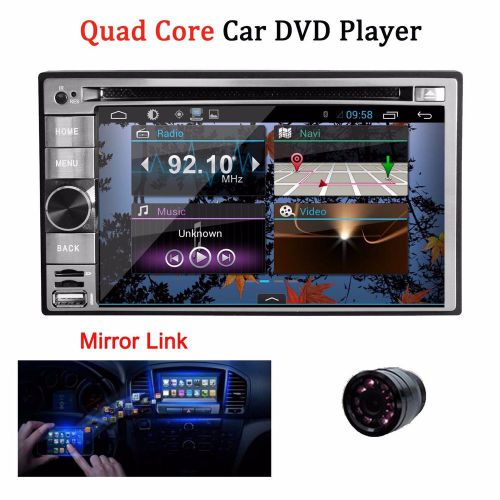 Gps navi android4.4 quad core wifi 6.2&#034;double 2 din car radio stereo dvd player