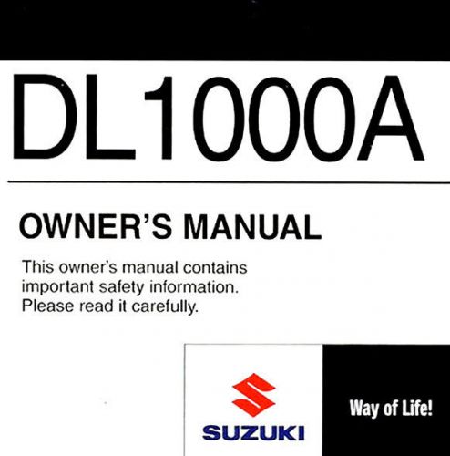 2014 suzuki dl1000a v-strom 1000 motorcycle owners manual -dl1000 a v-strom 1000
