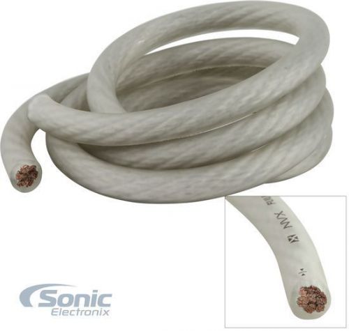 New! nvx xw0wh5 5 ft. frosted white envyflex 1/0-gauge power/ground wire cable