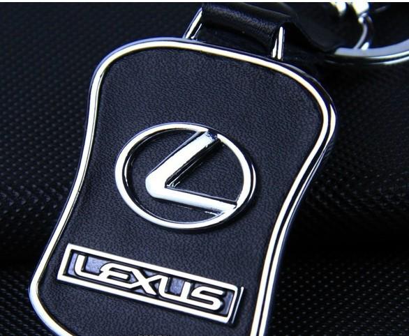 Lexus metal leather keychain -usa seller - key chain fob - gs lx rx es gx sc ls 