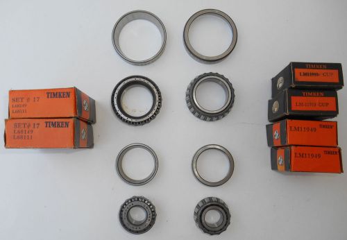 A new set of 4 timken front wheel bearing made in usa a2 a17 new old stock