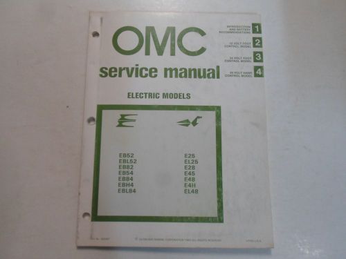 1981 omc electric models 12 24 volt service repair shop manual minor stains oem