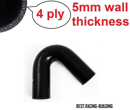 Black 2.25&#034;(2 1/4) 135 degree elbow silicone hose coupler 57 mm turbo pipe