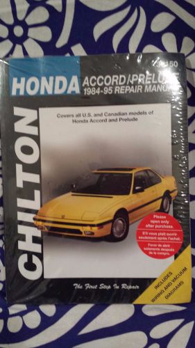 Chilton honda accord/prelude 1984-95 repair manual new
