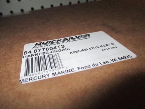 New mercury mercruiser quicksilver oem part # 84-877804t 3 harness-engine