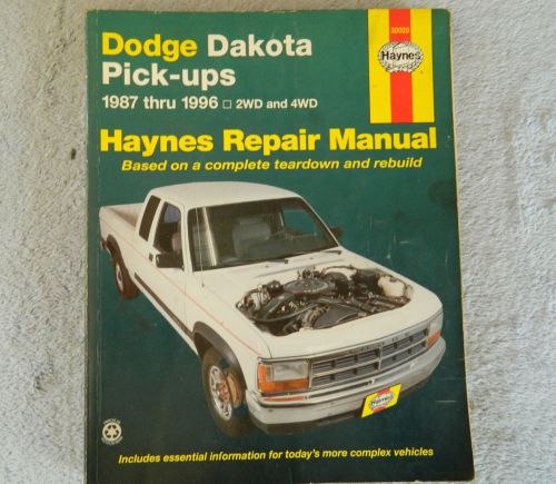 Haynes auto repair manual - dodge dakota pick-up trucks  87-96 (30020)