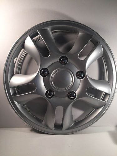 15&#034; hubcaps for car, color: silver - 4pc set