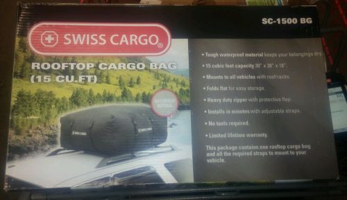 New swiss cargo soft 15 cu ft waterproof rooftop cargo bag sc-1500 roof rack