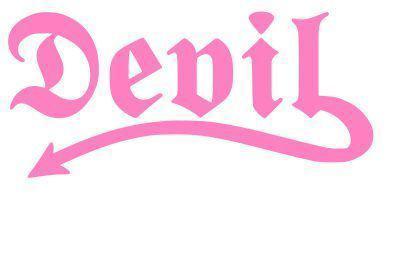 Devil tail - funny evil racing car truck window decal (3" x 5" vinyl)
