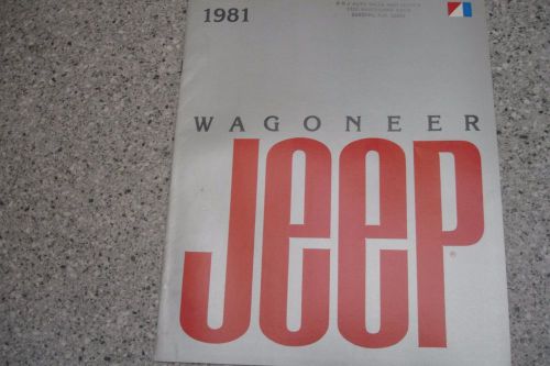 1981 jeep wagoneer sales brochure 10 page all models #54