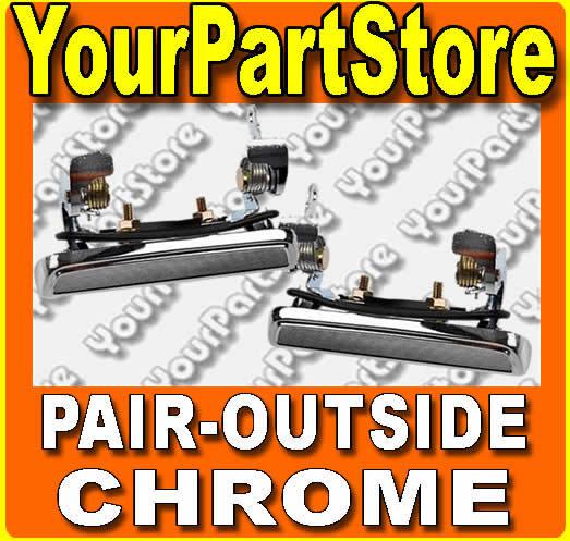 Ford truck & cars outside outer exterior door handles left & right chrome pair