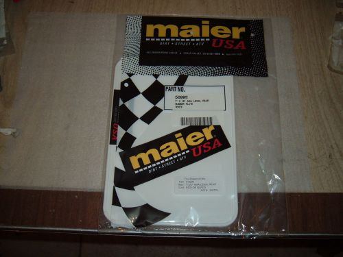 Maier plastic white 7x10 ama legal number plate
