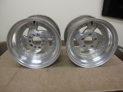 Draglite wheels 15 x 10 chevy ford mopar (set of 2) with check pattern d2631