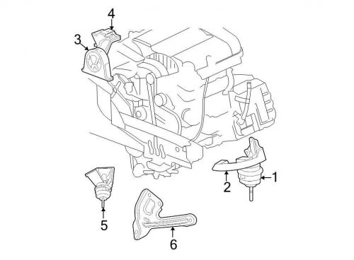 Chrysler oem  engine mount bracket 04861622ab image 6
