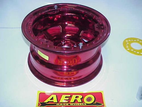 Aero red 5 x 4-3/4&#034; beadlock wheel 15&#034;x 8&#034; imca 2&#034; offset 53-984720 w16 modified