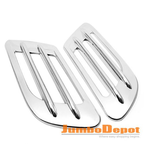2pcs stick-on mirror chrome air intake side vent fender decor for dodge charger