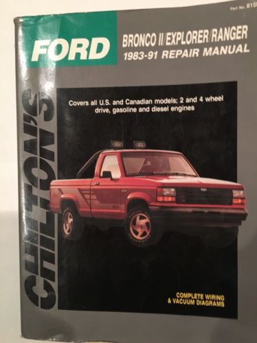 Chitons ford bronco ll/explorer/ranger 1983-91 repair manual 8159