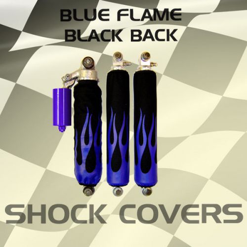 Suzuki lt250rquadracer 87-92 blue flame black shock cover #kwi12332 eby4342