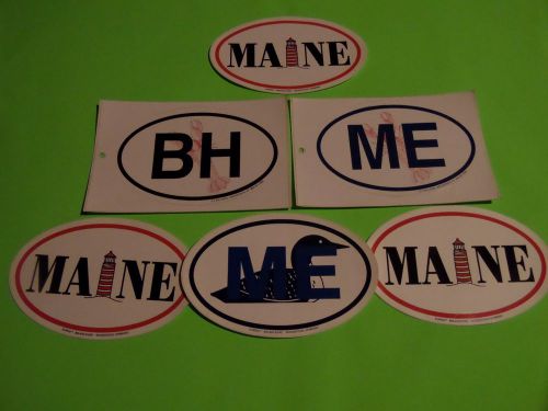 6 super cool great vintage maine bumper stickers free shipping !