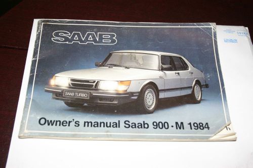 M 1984 saab 900 turbo oem factory owners manual australian market version