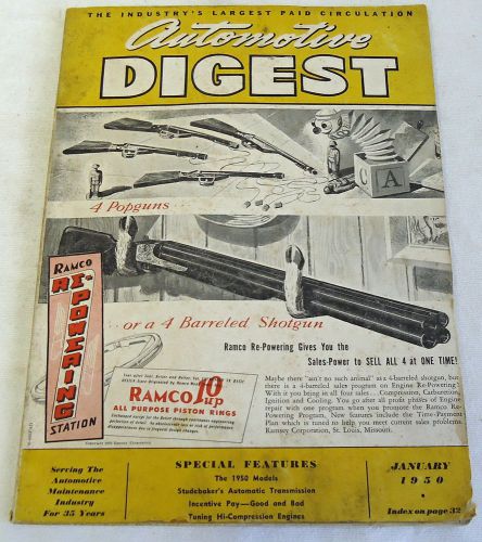 January 1950 automotive digest magazine featuring 1950 model preview