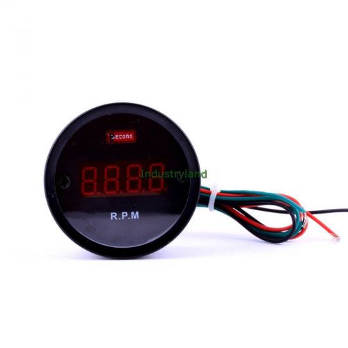 Digital red led tachometer tacho gauge/rpm for four-cylinder autos dc12v gs8