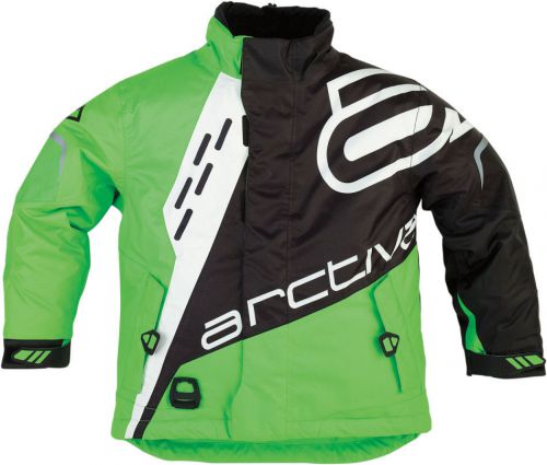 Arctiva comp s6 youth insulated snowmobile jacket green/black