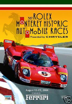 Ferrari monterey historic 2004 poster !!new !!rare