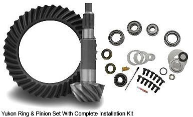 New high performance yukon ring &amp; pinion gear set - ford e series dana 80 4.11