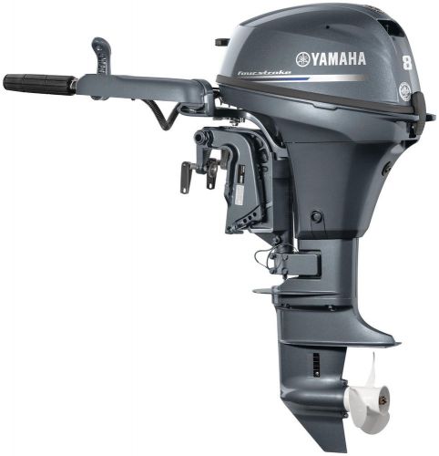 New 8 hp yamaha 4-stroke outboard motor tiller manual 20&#034; shaft model no. f8lmhb