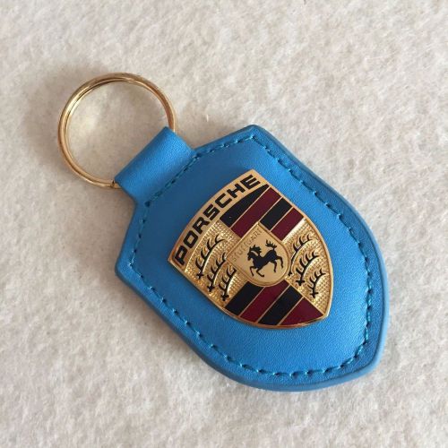 Porsche design high quality leather key ring gold crest keychain for porsche #e