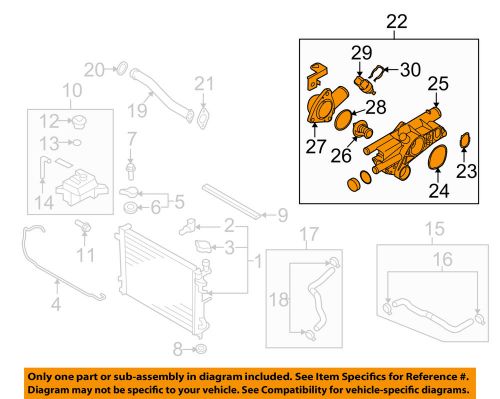 Kia oem 08-10 rondo 2.4l-l4 radiator-thermostat unit 256002g600