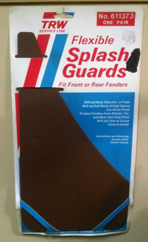 Vintage brown flexible universal splash guards mud flaps nos by trw