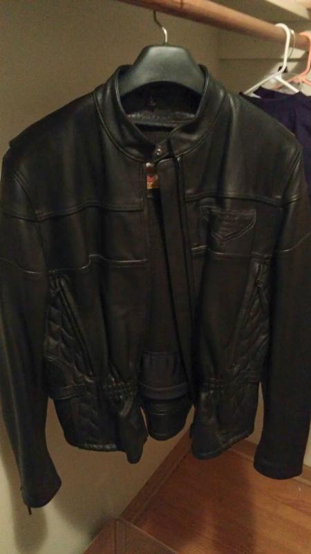 Harley davidson leather jacket - black - lw women's large