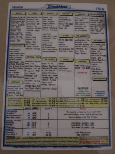 New checkmate aviation checklist - cessna 172m - standard size