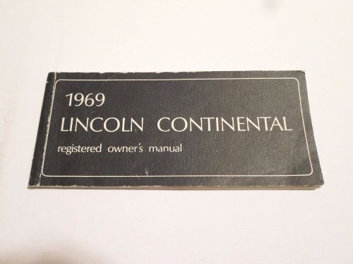 1969 lincoln continental car manual registered owners manual nice l@@k july 1968