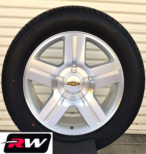 Chevy silverado wheels tires texas edition rims 20&#034; inch silver tahoe suburban