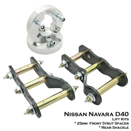 Raise front 1.5&#034; spacer rear 2&#034; extended shackle lift kit for navara d40 pickup