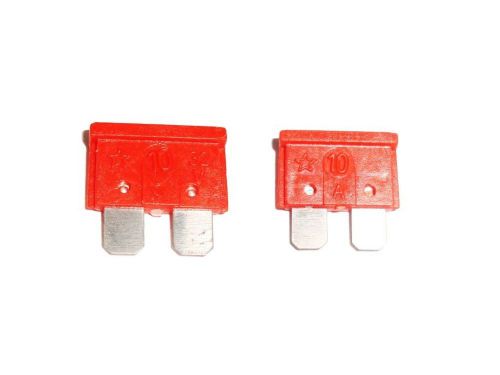 Brand new red 10 pcs 10 amp standard blade fuse for cars/trucks/bikes