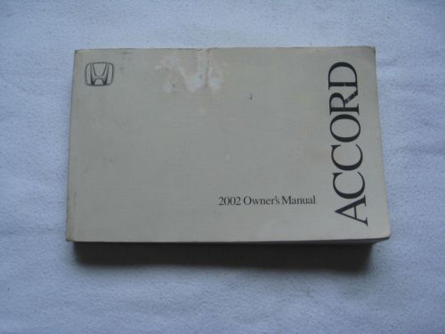 2002 honda accord coupe owner&#039;s owners manual (single booklet only) - cw