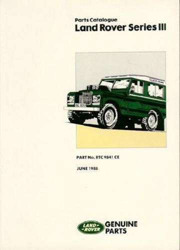 1972-1985 land rover series iii illustrated parts book catalog catalogue