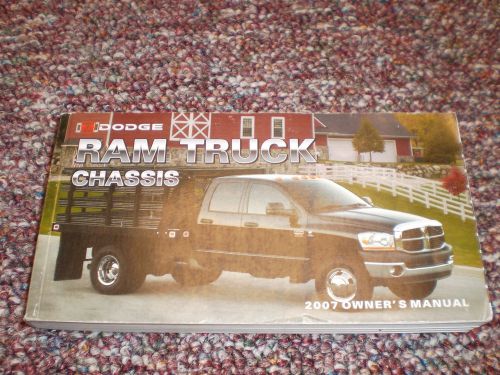 2007 dodge ram 3500 chassis 2x4 4x4 truck owners manual book guide all models