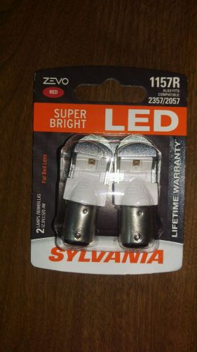 Zevo (red) 1157r super bright led lights - compatible with 2357/2057 by sylvania