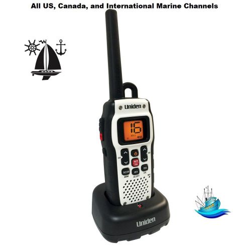Uniden atlantis 150 submersible marine radio: waterproof/floating tx power hi/lo