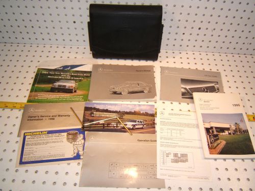 Mercedes1996 w202 c220/280/c36 owner&#039;s 1 set 9 manuals &amp;black mbz sport 1 case
