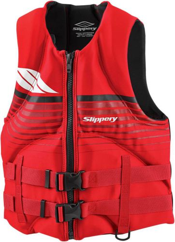 New slippery surge mens neoprene life vest, red/black, small/sm