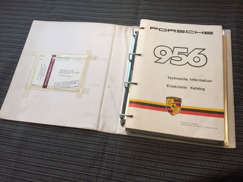 Porsche 956 fia group c owners manual and parts list english &amp; german very rare